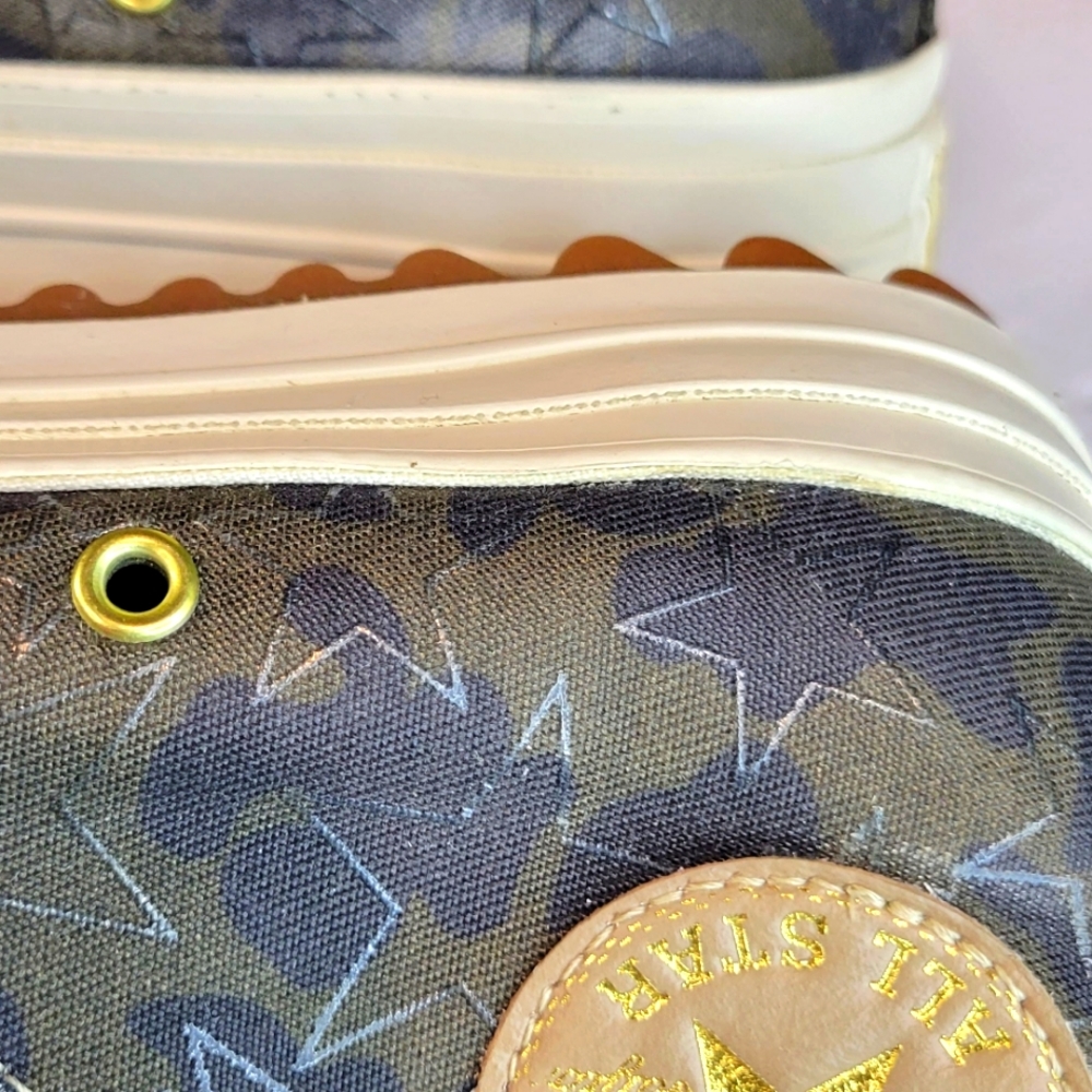 Converse High Top Ankle Boots in Dark Blue and Tan - Picture 7 of 12